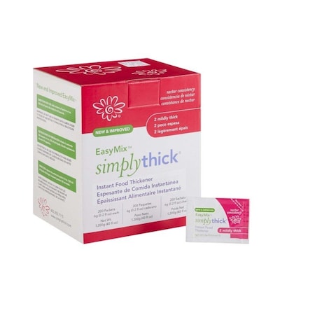 Simplythick Easy Mix EasyMix SimplyThick Nectar Consistency Instant Food and Beverage Thickener, 6-gram Packet, 200PK STIND200L2